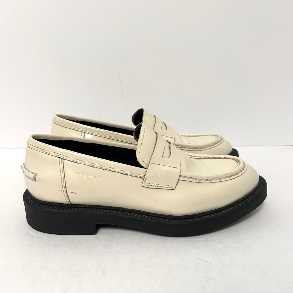 Vagabond Shoemakers Alex Loafer Shoe Poetcore Cream Beige Black Size EU 36 US 6 - Picture 4 of 15